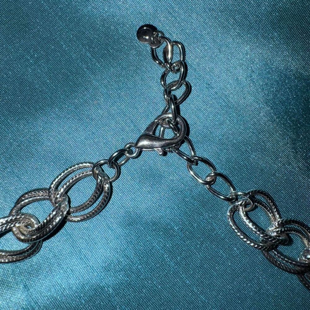 Y2K Silver Statement Bib Necklace Cool Girl Jewelry - Picture 4 of 7